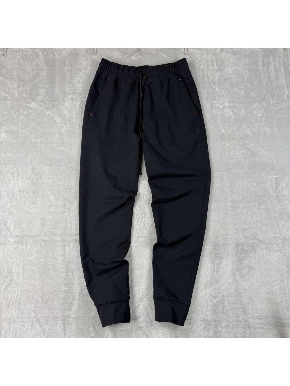 SAXX Tech Jogger Pants Black Tapered Performance Activewear Size S casual Travel